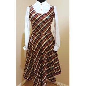 LAPIS Plaid Asymmetric line schoolgirl classic cut